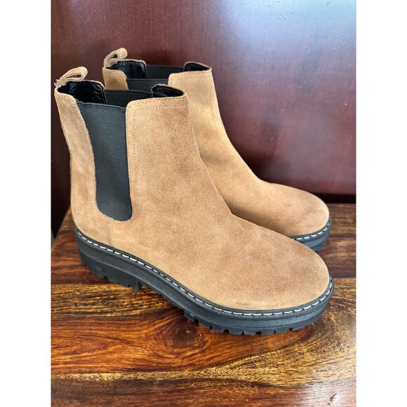 Marc Fisher Padmia Chelsea Boot Tan Suede Size 8.5 - Picture 8 of 8